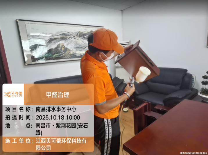 南昌排水事务中心甲醛治理